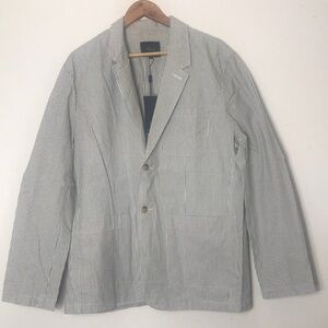 Rails jacket navy seersucker suit jacket, buttons, pockets, 100% cotton,…